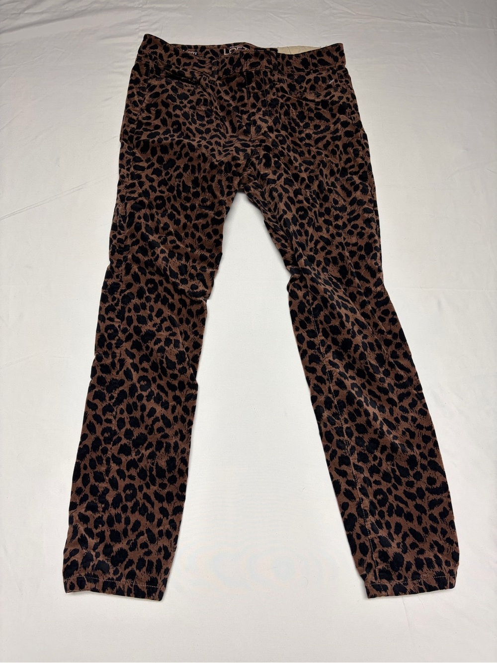 Loft Leopard Print Stretch pants Brown/Black super skinny